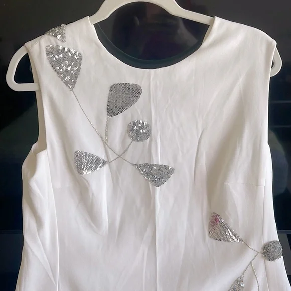 Escada Dresses | Never Worn Beautiful Escada A Line Dress | Color: White | Size: 10 | Infofan's Closet